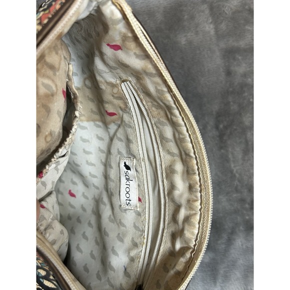 Sakroots Purse Crossbody Strap Peace Sign Multicolor Design Pockets *READ - Picture 6 of 9